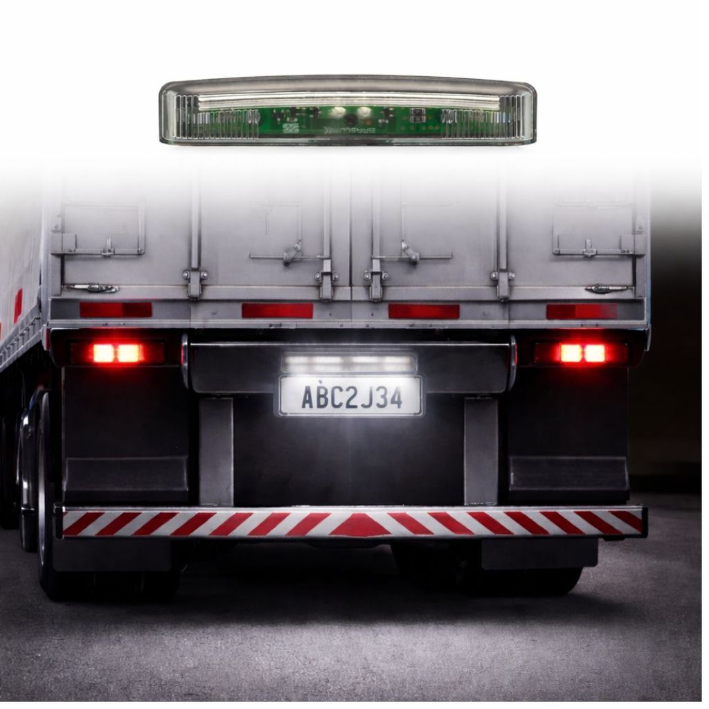 LANTERNA LUZ DE PLACA LED PARA AUTOMOVEL CAMINHAO ONIBUS UNIVERSAL CRISTAL BIVOLT BRASLUX