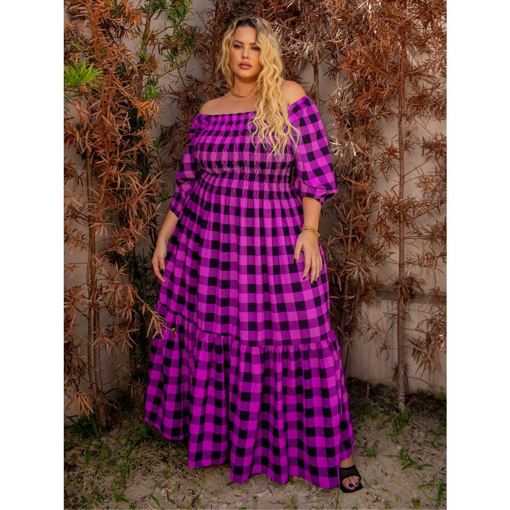 Vestido Xadrez Look Para Festa Junina Roupa São João Xadrez