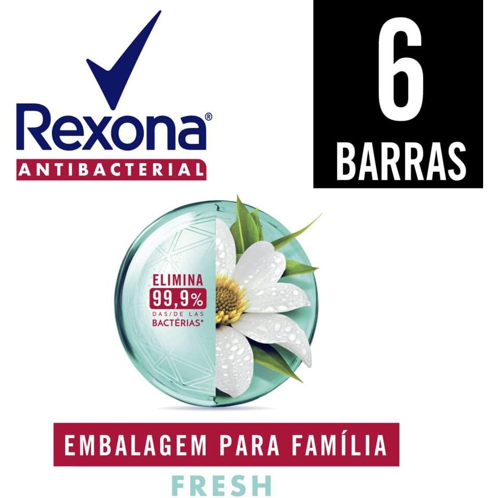 Sabonete em Barra Rexona Antibacterial Fresh 6X84G