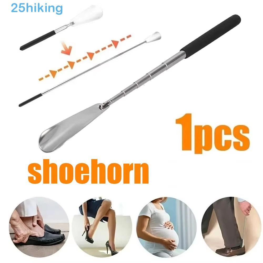 Buzina De Sapato Extensível Para Caminhada , Calçadeira Telescópica De Aço Inoxidável Com Design Flexível Retrátil Duráv