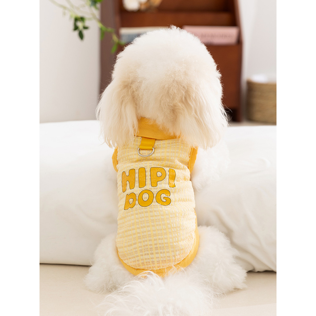 Hippie polo camisa colete filhote de cachorro roupas para cães verão fino Teddy Bichon Pet Pomeranian pequeno cão verão