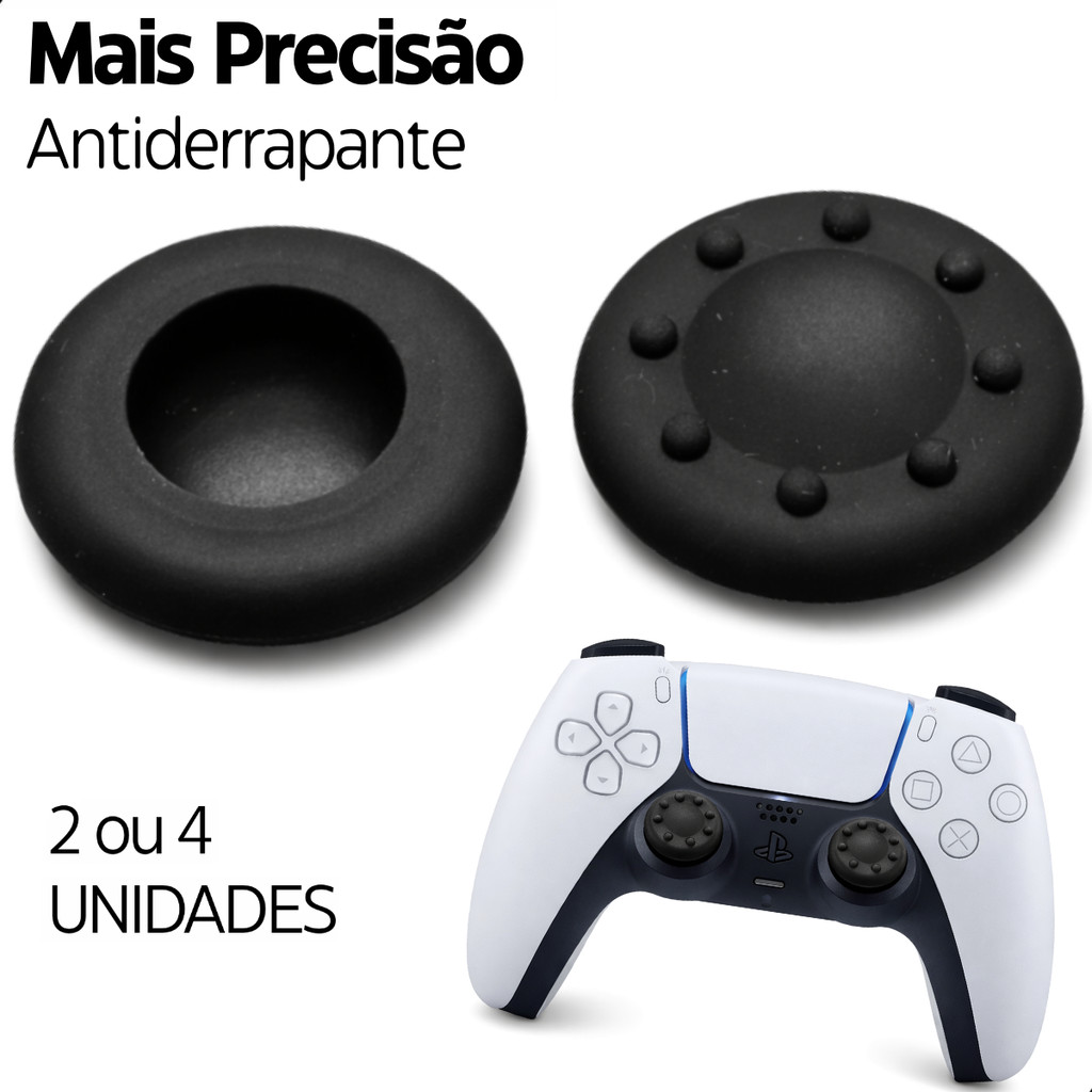 Grip Analógico Controle para Xbox 360 PS3 PS4 PS5 Wii Switch Pro Borracha Antiderrapante