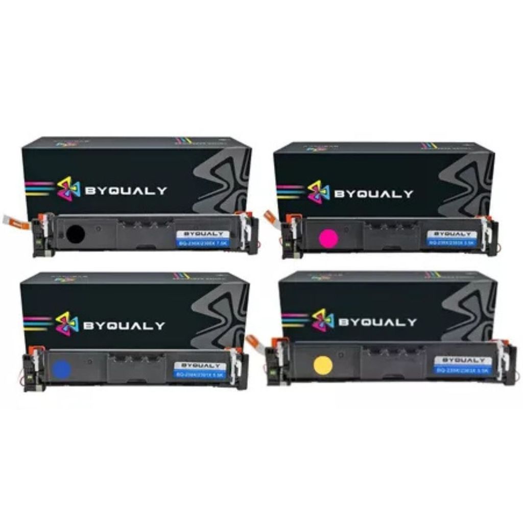 Kit 4 Toners HP 230X W2300X W2301X W2302X W2303X Chip Integrado Laserjet Pro 4203 4303 Serie Completa Desempenho alto