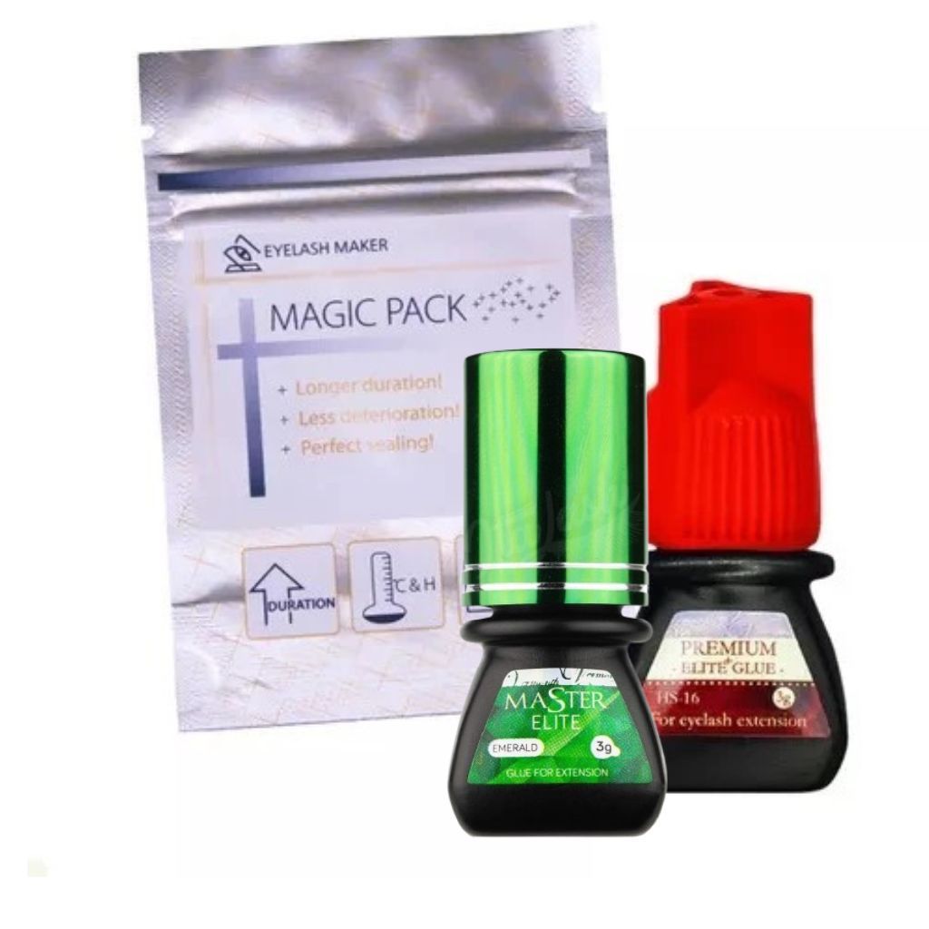 Cola Master Elite Emerald + Elite HS16 3g – Fixação Profissional para Cílios Postiços Anvisa VENCIMENTO PRÓXIMO