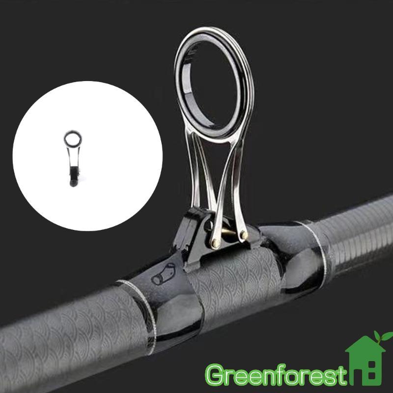 greenfor 2 Peças Anéis Olho Vara Pesca Fio Guia Linha Inoxidável 0 53 0 7 0 92 Pol Diâmetro Dobrável