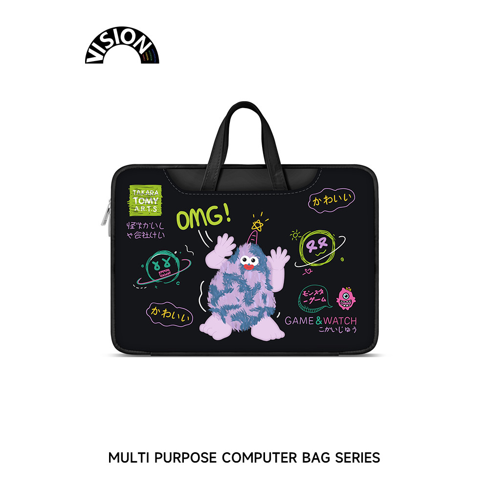 Bolsa para Laptop VISION Cute Little Monster portátil adequada para Apple macbook 15: 20 cm Shin-Chan air13.3 Huawei mat