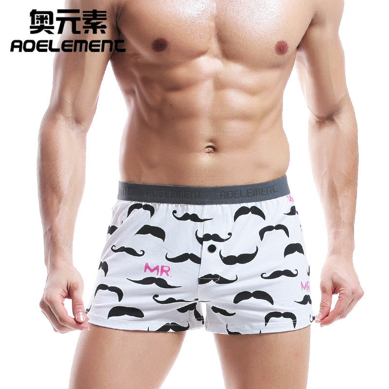 3 pacote roupa interior masculina boxer Shorts seta calças de cintura média Sexy solto algodão cuecas boxer masculinas c