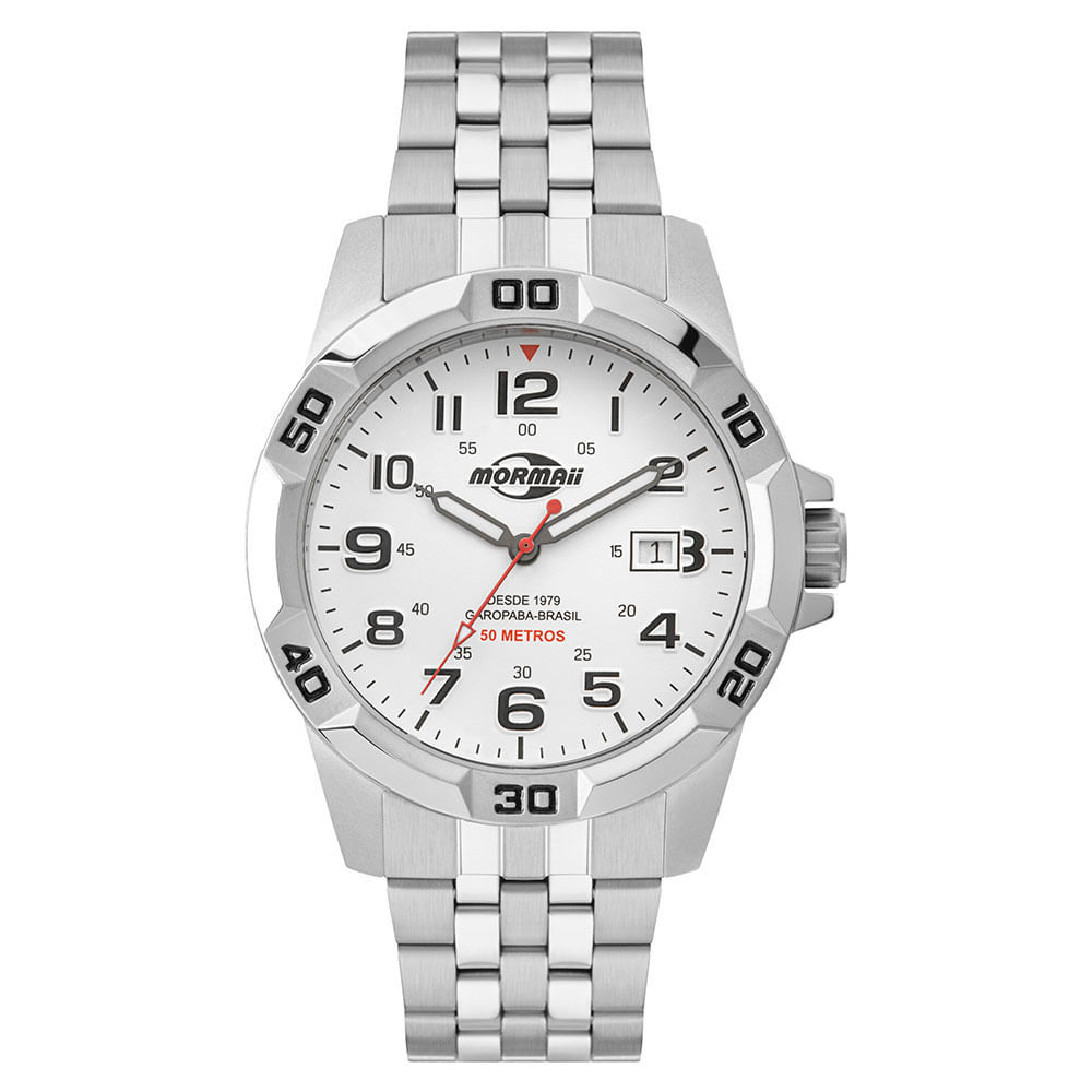 Relógio Mormaii Masculino Steel Basic Prata - MO2317AD/1B
