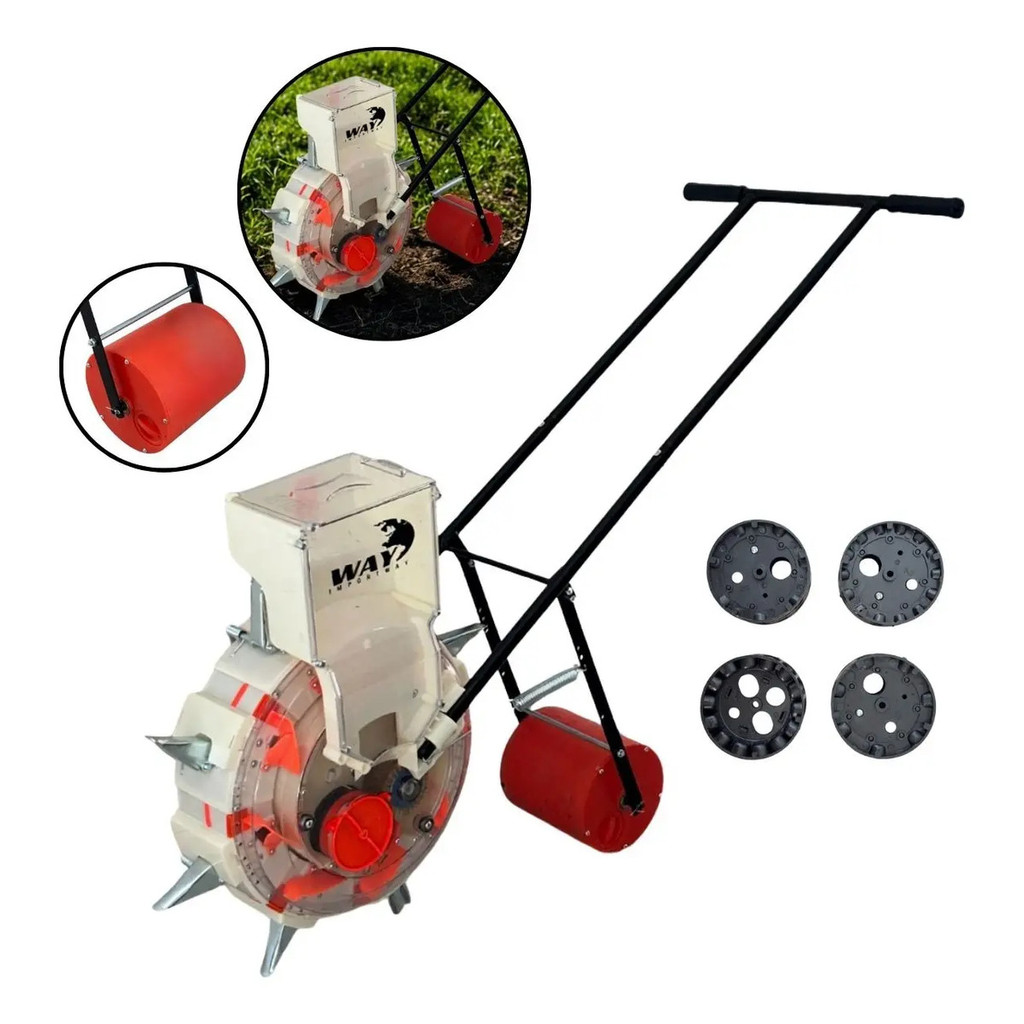 Plantadeira Adubadeira 3Kg Importway IWAS018 Manual 8 Bicos Semeadora Agrícola