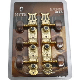 Tarraxas Pino Grosso Violão Nylon Myth Dourado Botão Escuro Dourado