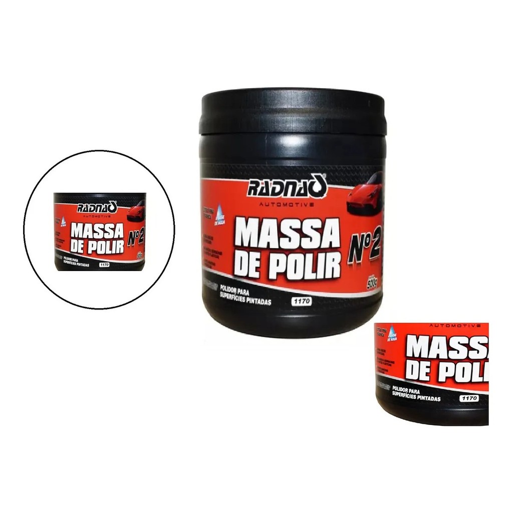 Massa de Polir Radnaq 500g RQ1170 Brilho Automotivo Removedor de Riscos em Oferta na Shopee