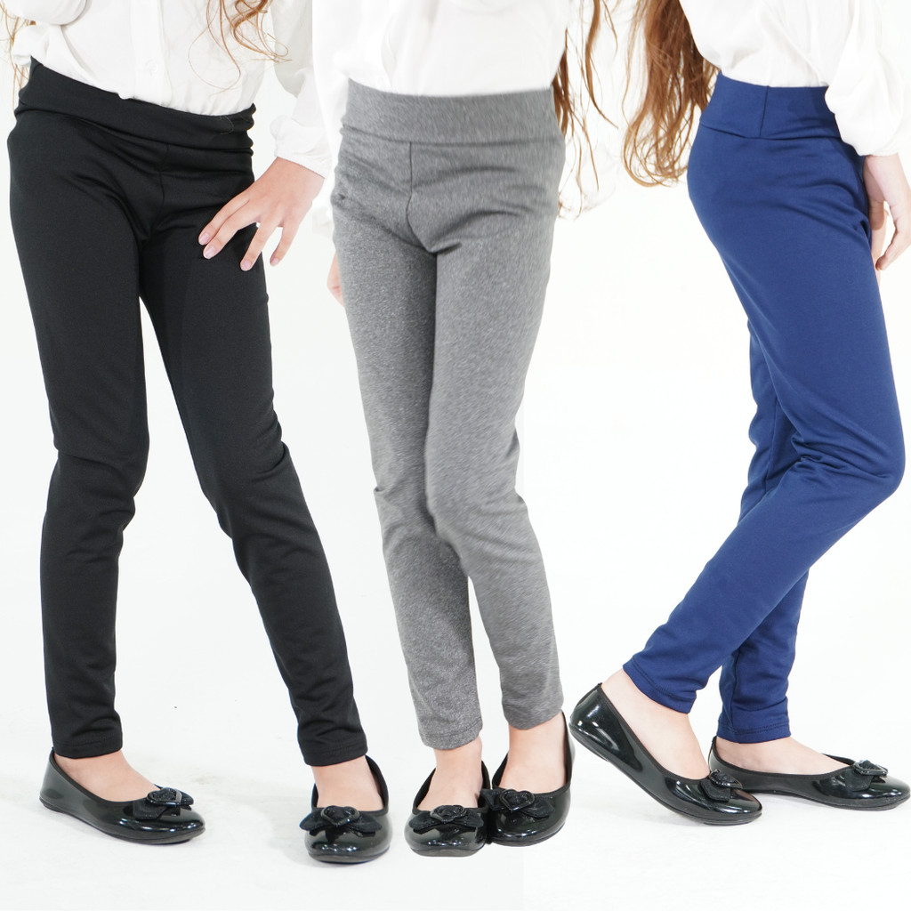 Kit com 3 Calças Peluciada Térmica Legging Flanelada Infantil e Juvenil Outono/Inverno para Menina