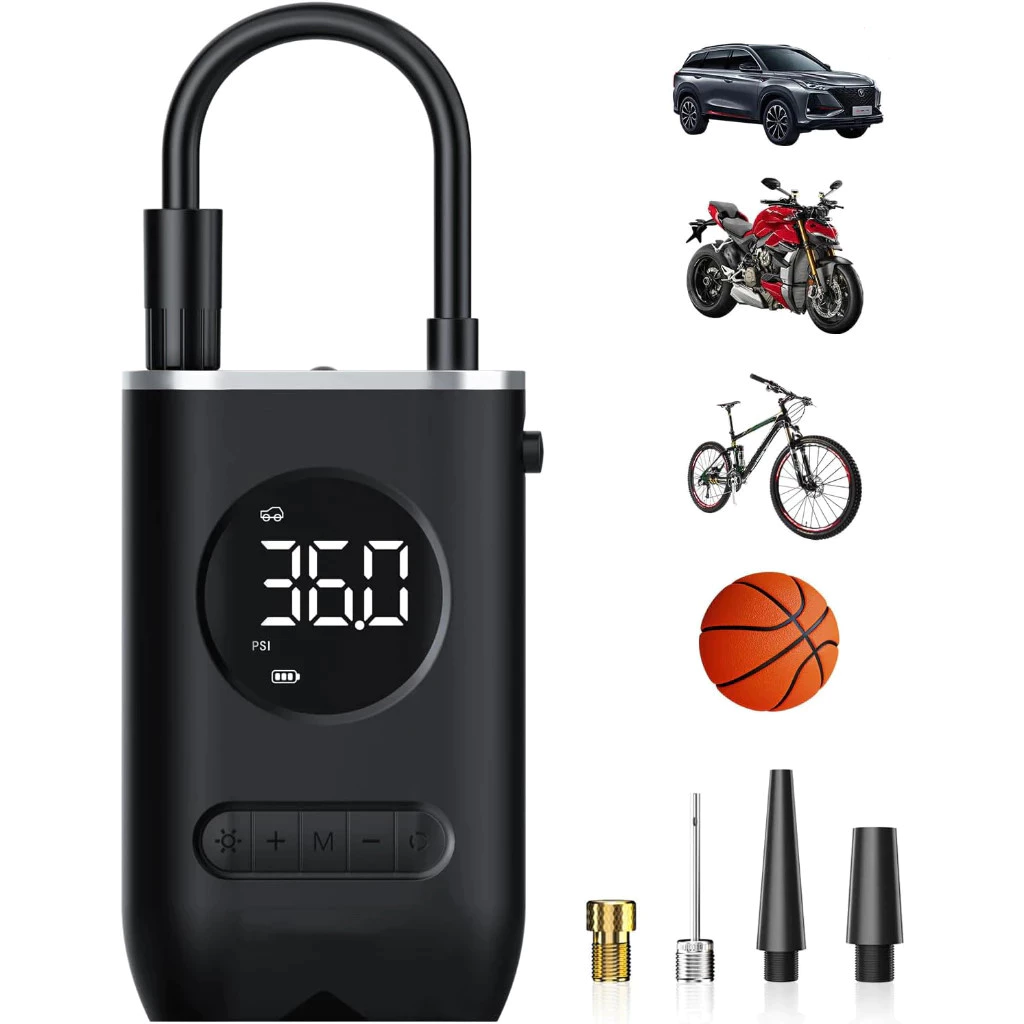 Mini Compressor de Ar Portatil Recarregavél Digital USB Calibrador Pneu Envio Imediato — imagem 1