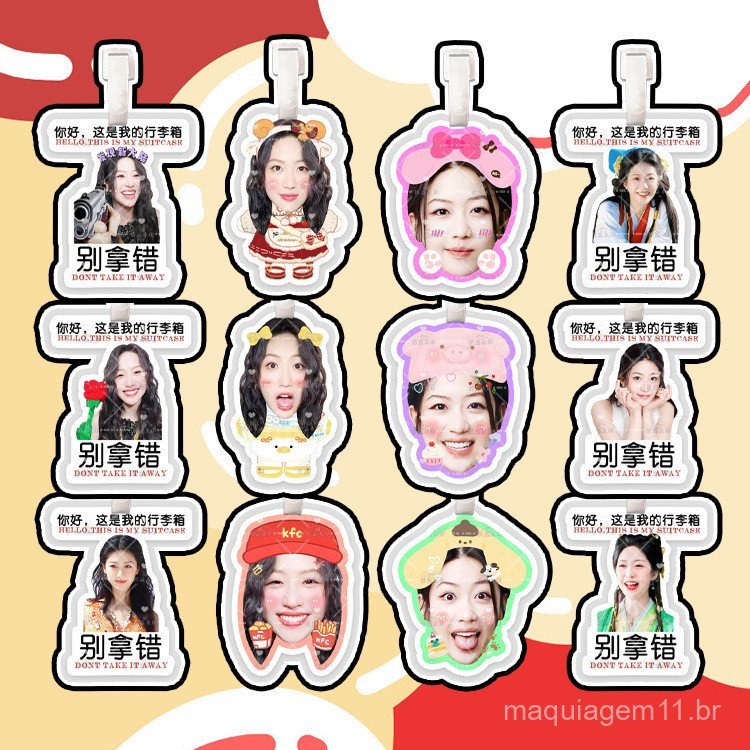 Etiqueta de Bagagem Personalizável Xiang Hanzhi, Etiqueta Anti-Perda, Etiqueta de Passagem de Embarque, Etiqueta de Mala