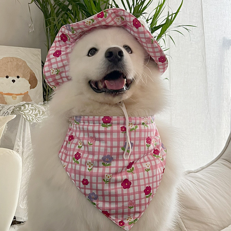 Cão Bonito Saliva De Estimação Babador Novo Samoyed Golden Retriever Cachecol Borda Collie Ornamento Kmcf