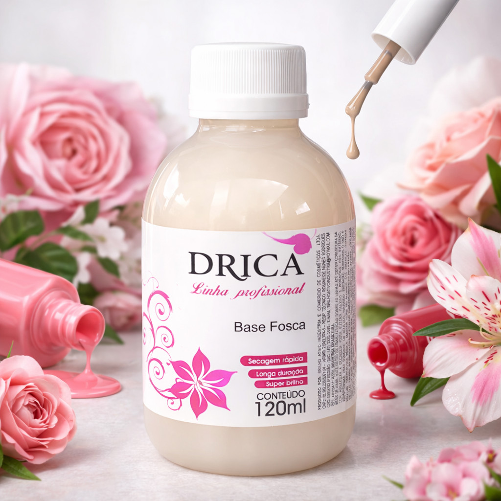 Base Cetim Linha Profissional Drica 120ml - Secagem rápida - Longa duração em Oferta na Shopee