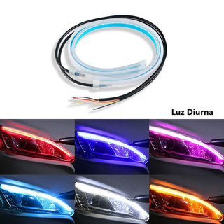 Kit 2 peças Fita Led 60 cm DRL 3000k 6000k Flexivel Farol E Seta
