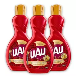 Kit 3un Limpador 500ml Uau Flores Vermelhas