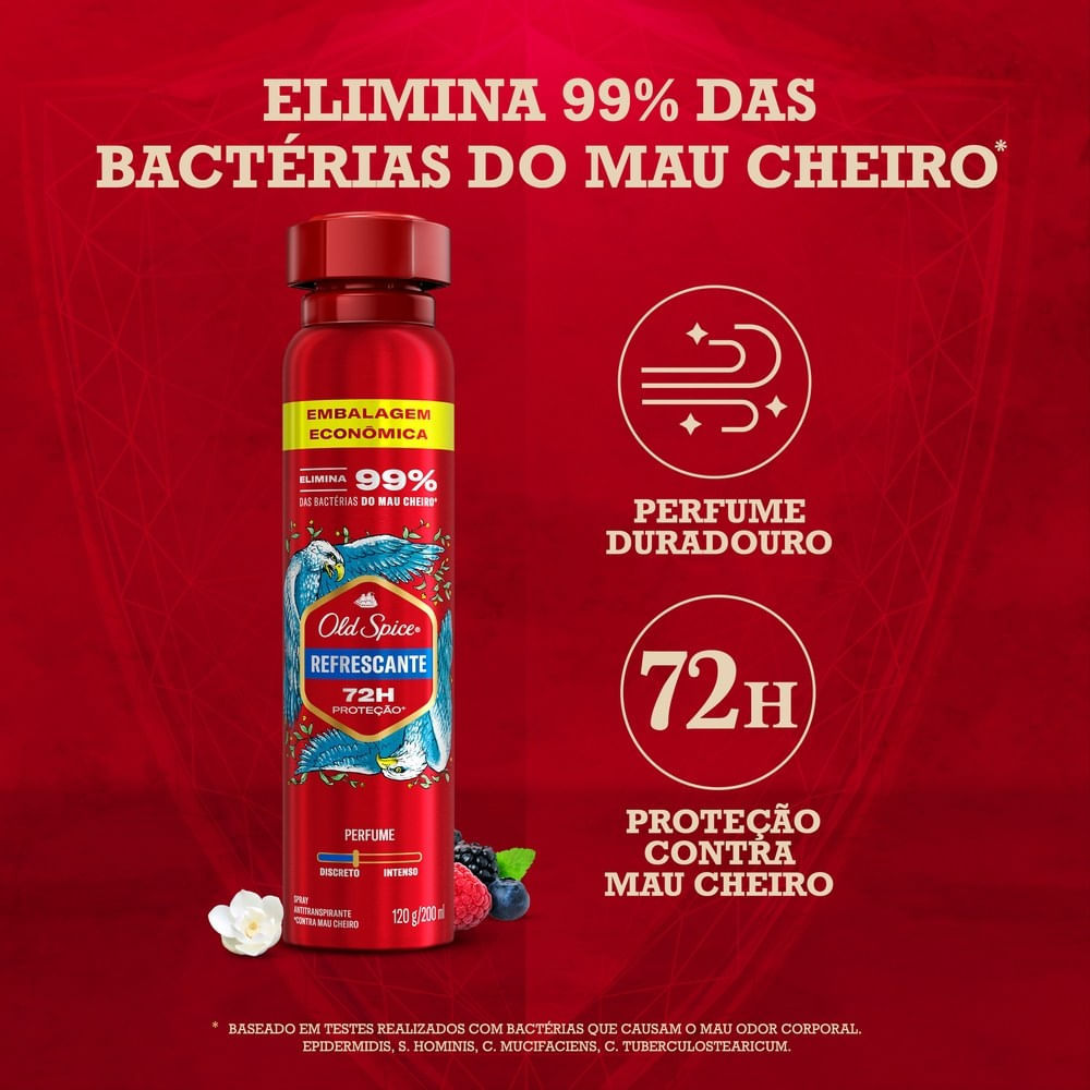 Detalhes do Desodorante Old Spice Refrescante Aerossol Antitranspirante 200ml