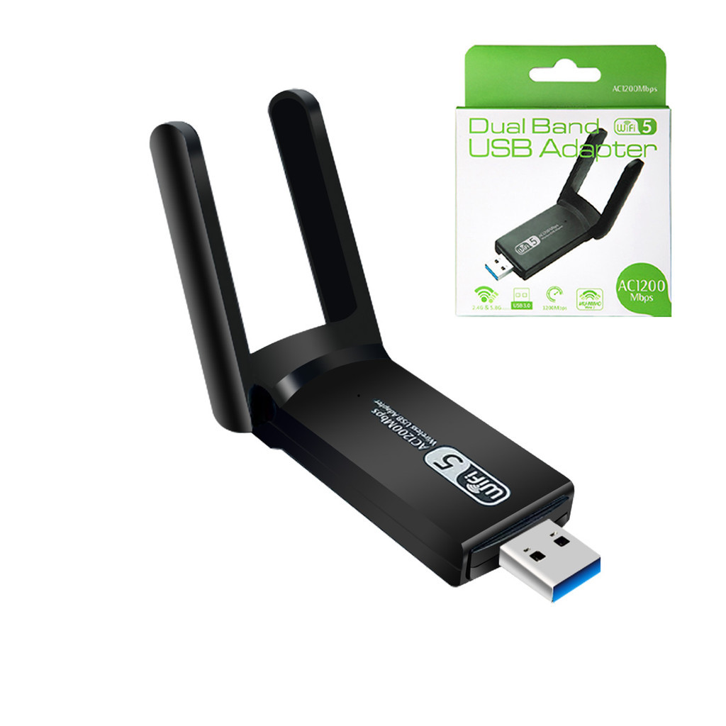 Adaptador Wifi Para Pc Usb 5ghz Dual Band 1300mbps Com Anten