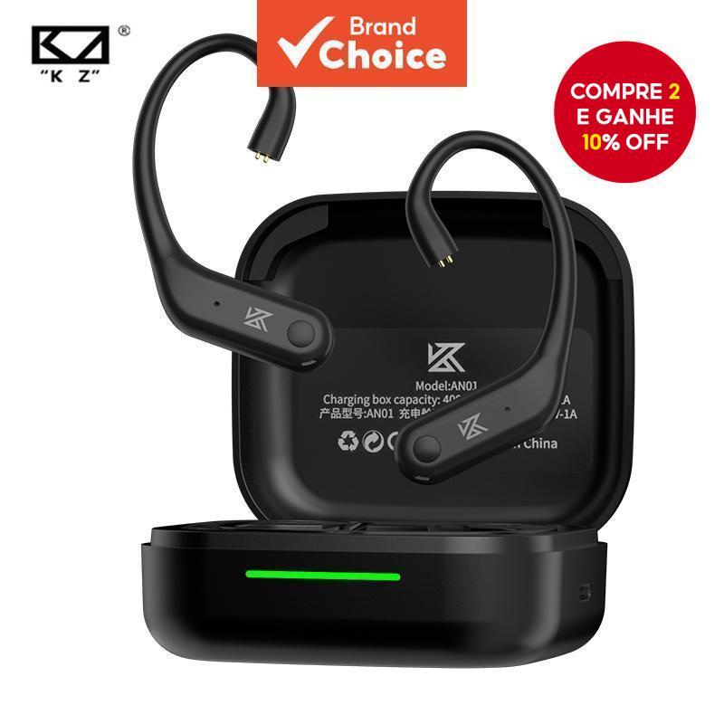 KZ AN01 Fones De Ouvido Atualização Sem Fio Cabo De Gancho ANC De Ruído De Baixa Latência De Alta Qualidade Compatíveis  em Oferta na Shopee