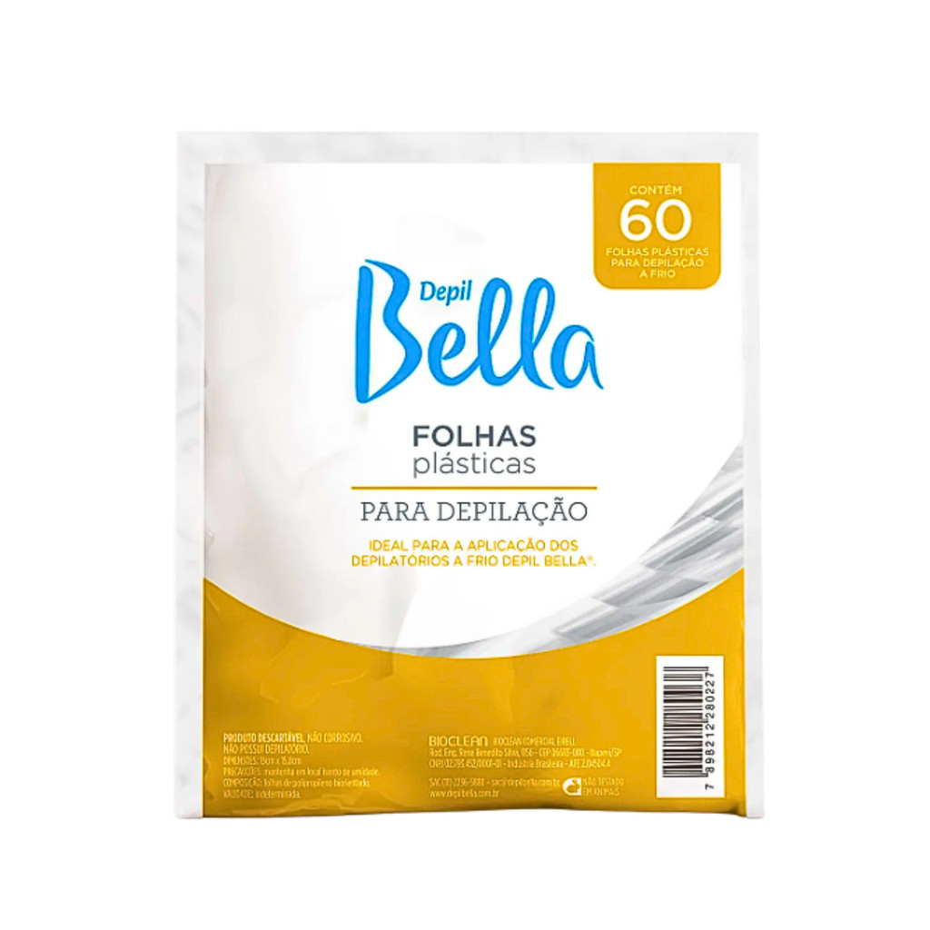 Folhas Depil Bella Plásticas Para Depilação 60 unidades em Oferta na Shopee