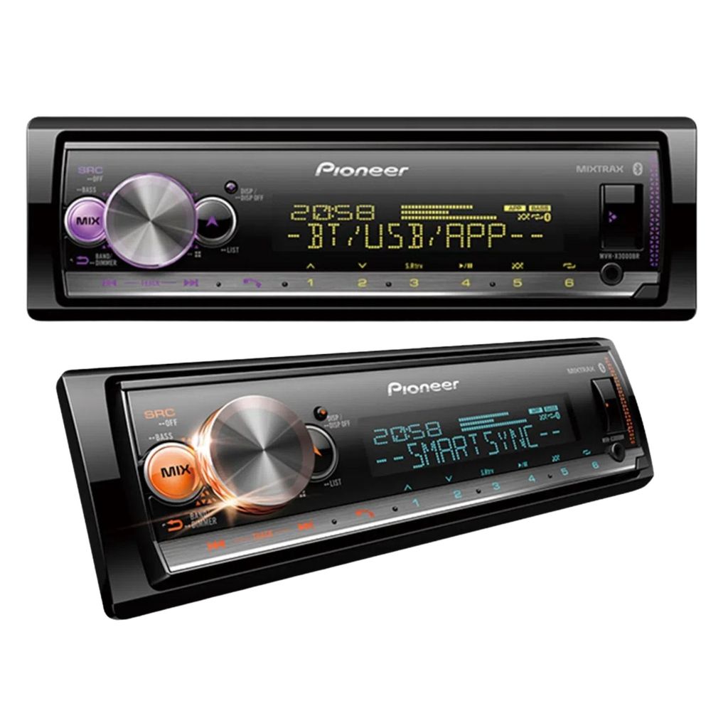 RÁDIO SOM CARRO 1 DIN MEDIA RECEIVER PIONEER BLUETOOH USB AUXILIAR EQUALIZADOR SAÍDA RCA