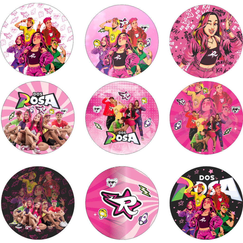 Capa de Painel Redondo Emilly Vick Dos Rosa Void Katlen em Tecido Sublimado 1,50x1,50m em Oferta na Shopee