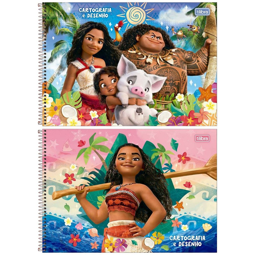 Caderno de Desenho Moana TILIBRA - 80 Folhas em Oferta na Shopee