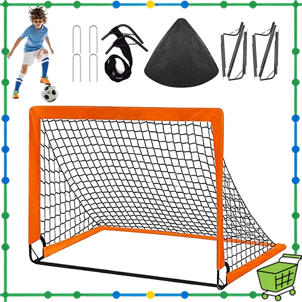 Gol de futebol dobrável de Nylon, rede de treinamento de futebol infantil, instalação rápida portátil ao ar livre de 1.2