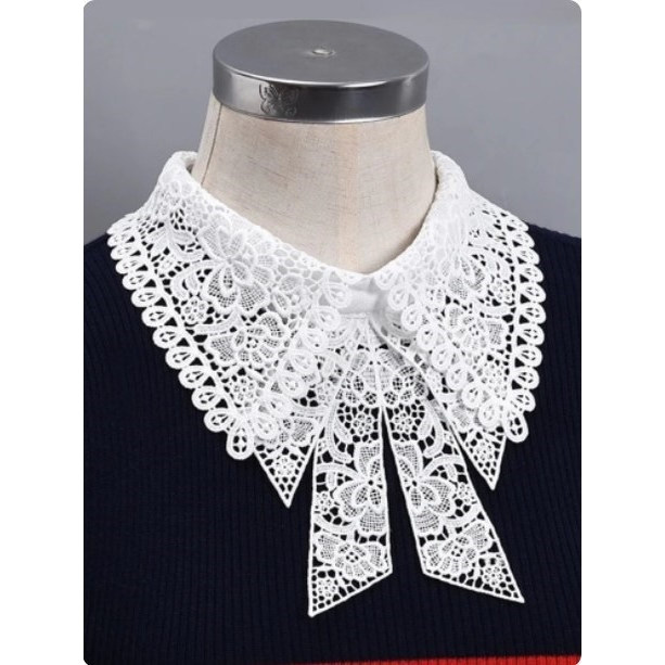 Acessórios de renda colar feminino versão coreana camisa separada colar decorativo moda All-Match gravata borboleta cola