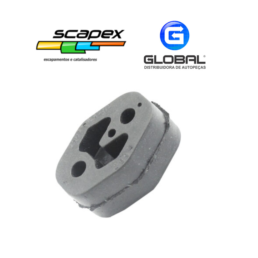 Coxim do Escapamento Silencioso Traseiro Ecosport 05.../Focus/Ford Ka 08.../Fiesta Supercharge 05...