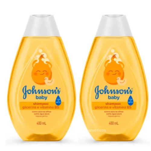 Kit 2 Shampoo Johnsons Baby Glicerina 400ml