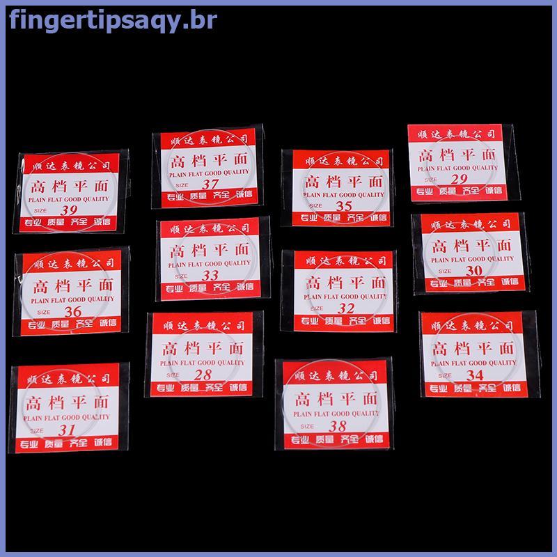 FINGE 10 Peças 28mm-39mm Avião Mineral Relógio De Vidro Plano Cristal Peça De Reposição 1mm Thi Para Reparo De Relógios 
