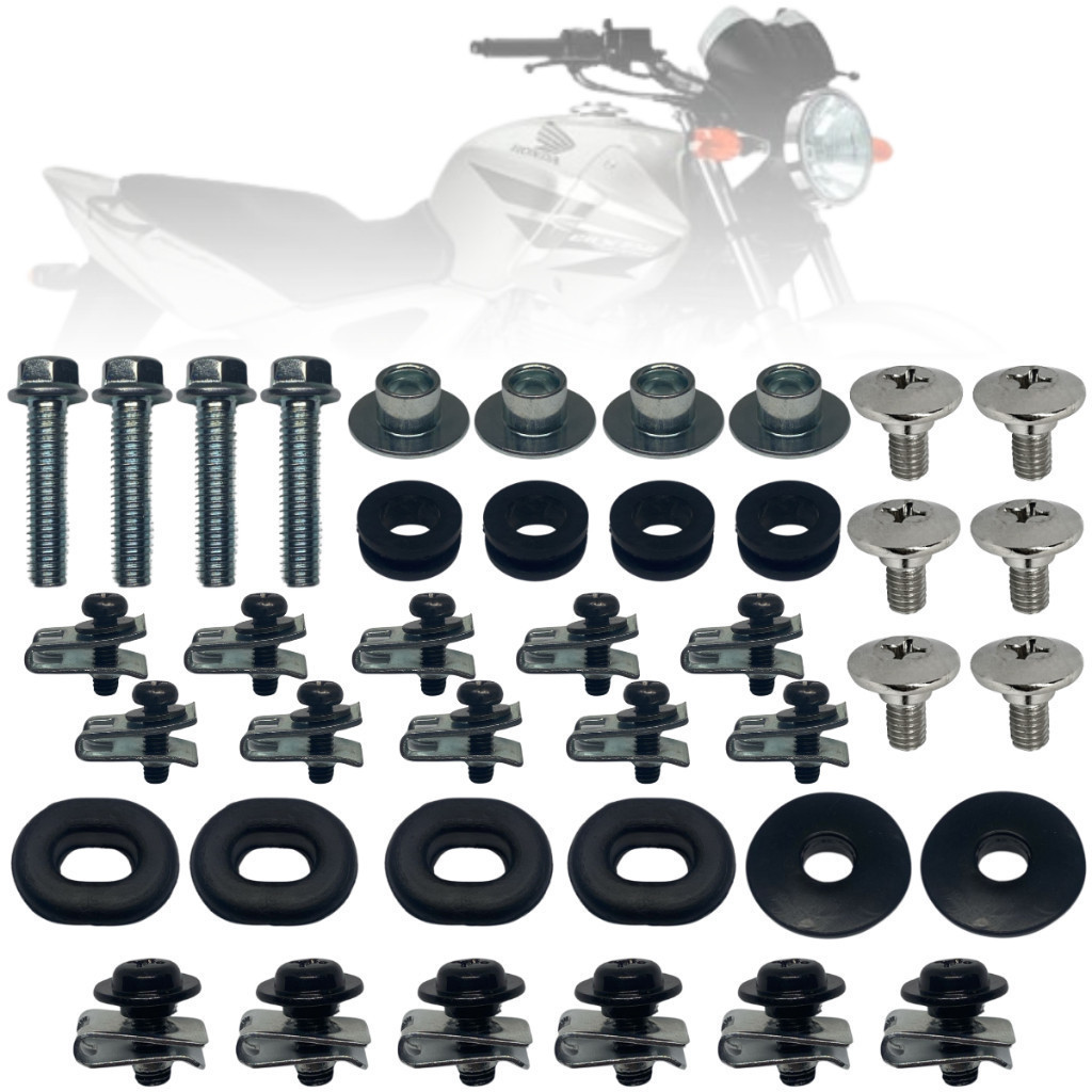 Parafusos Carenagem + Coxim Cbx 250 Twister 2001 2002 2003 2004 2005 2006 2007 2008