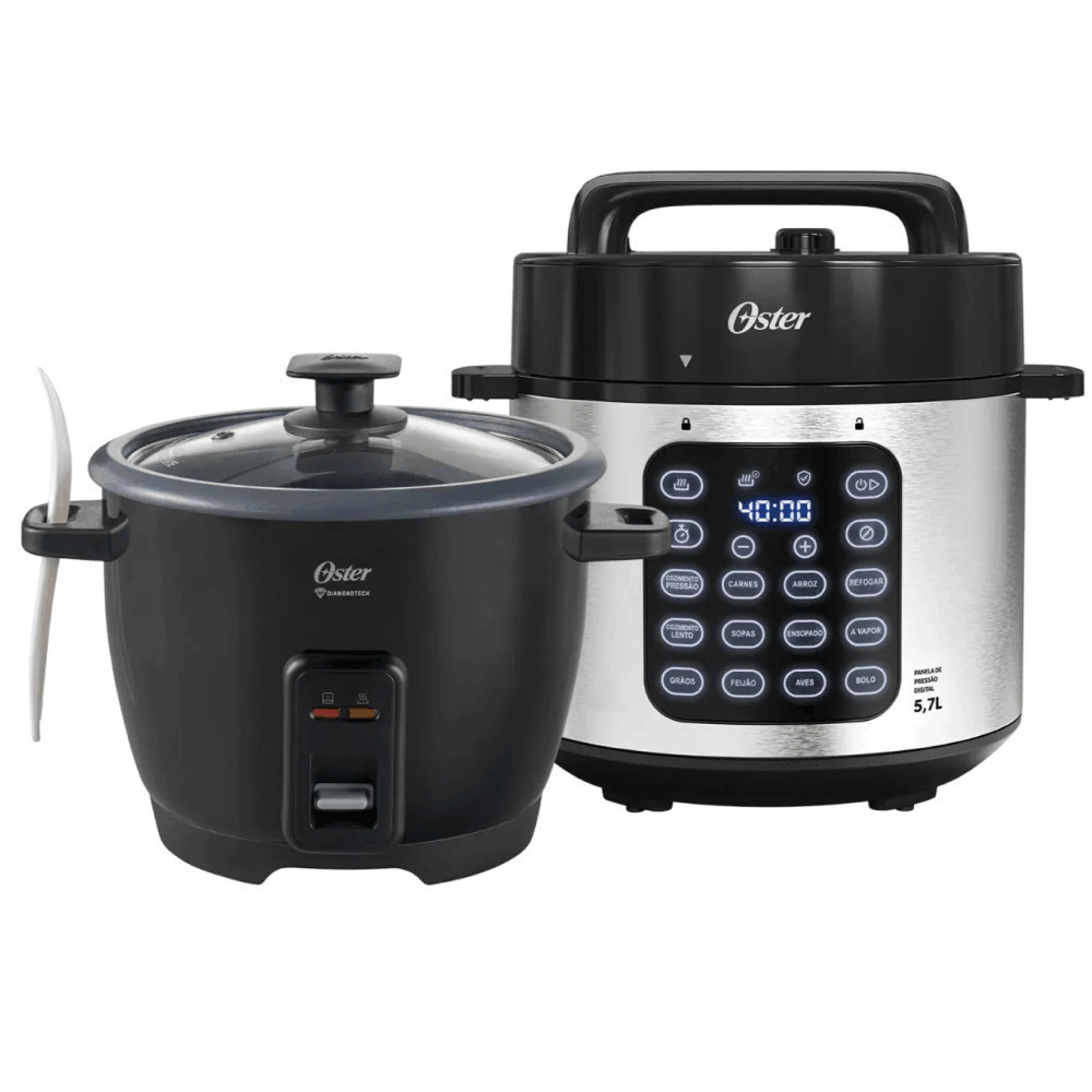 Kit Panela de Pressão e Panela de Arroz Elétrica Oster