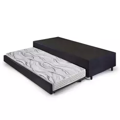 Bicama Box Solteiro 88x188 com Colchão Auxiliar Ecoflex
