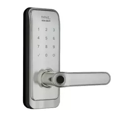 Fechadura Eletrônica Digital Smart Lock Com Biometria, Senha, Cartão E Chave Prata SL205 - Papaiz