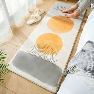 Tapete Geométrico Nórdico 50×150cm Antiderrapante para Quarto Sala Corredor BOSCO