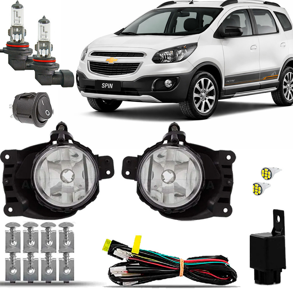 Kit Farol Milha Farolete Auxiliar Cibie Neblina Completo Chevrolet Spin 2016 2017 2018 2019 2020 em Oferta na Shopee