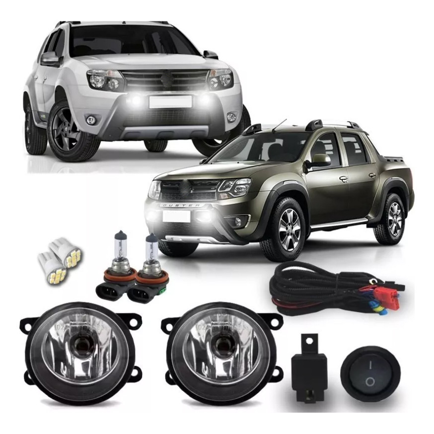 Kit Farol De Milha Neblina Duster/ Oroch 2011 Á 2019