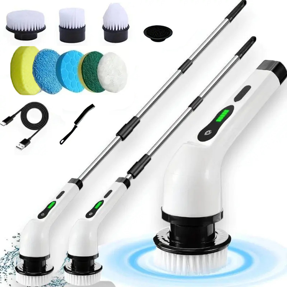 ✨ Limpeza Elétrica Automática 9 Em 1 | Sem Fio Recarregável 25W | Ideal Para Limpeza Doméstica E Automotiva