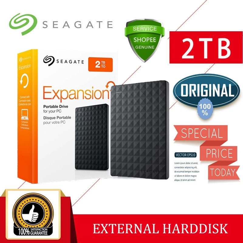 🔥Original🔥 Seagate Expansão Hd Externo 1TB 2TB 4TB USB3.0 Para Mac E Windows Disco Rígido Externo Portátil