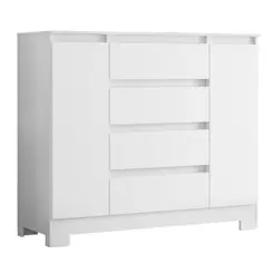 Cômoda Sapateira 4 Gavetas 2 Portas Boston Flex