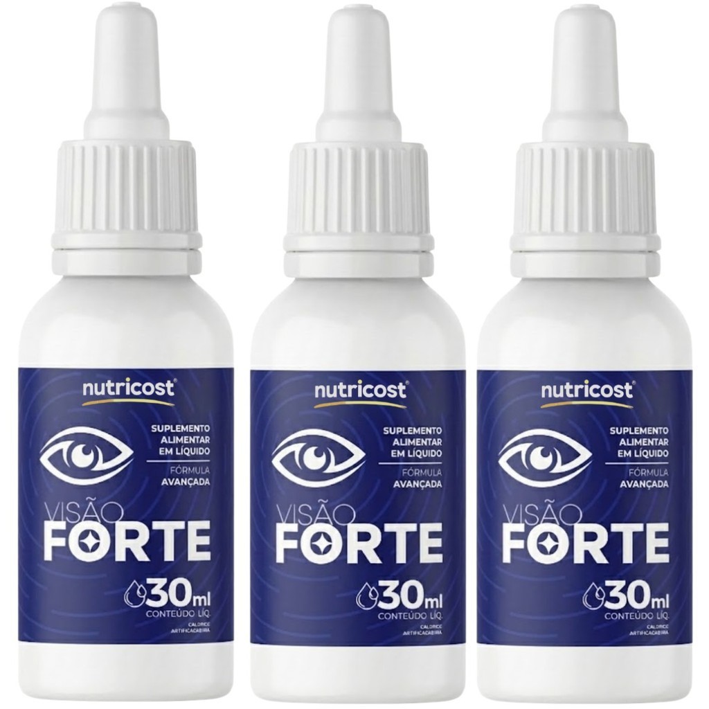3 Visão Forte 30 ml Suplemento Original Visaoforte Envio Full