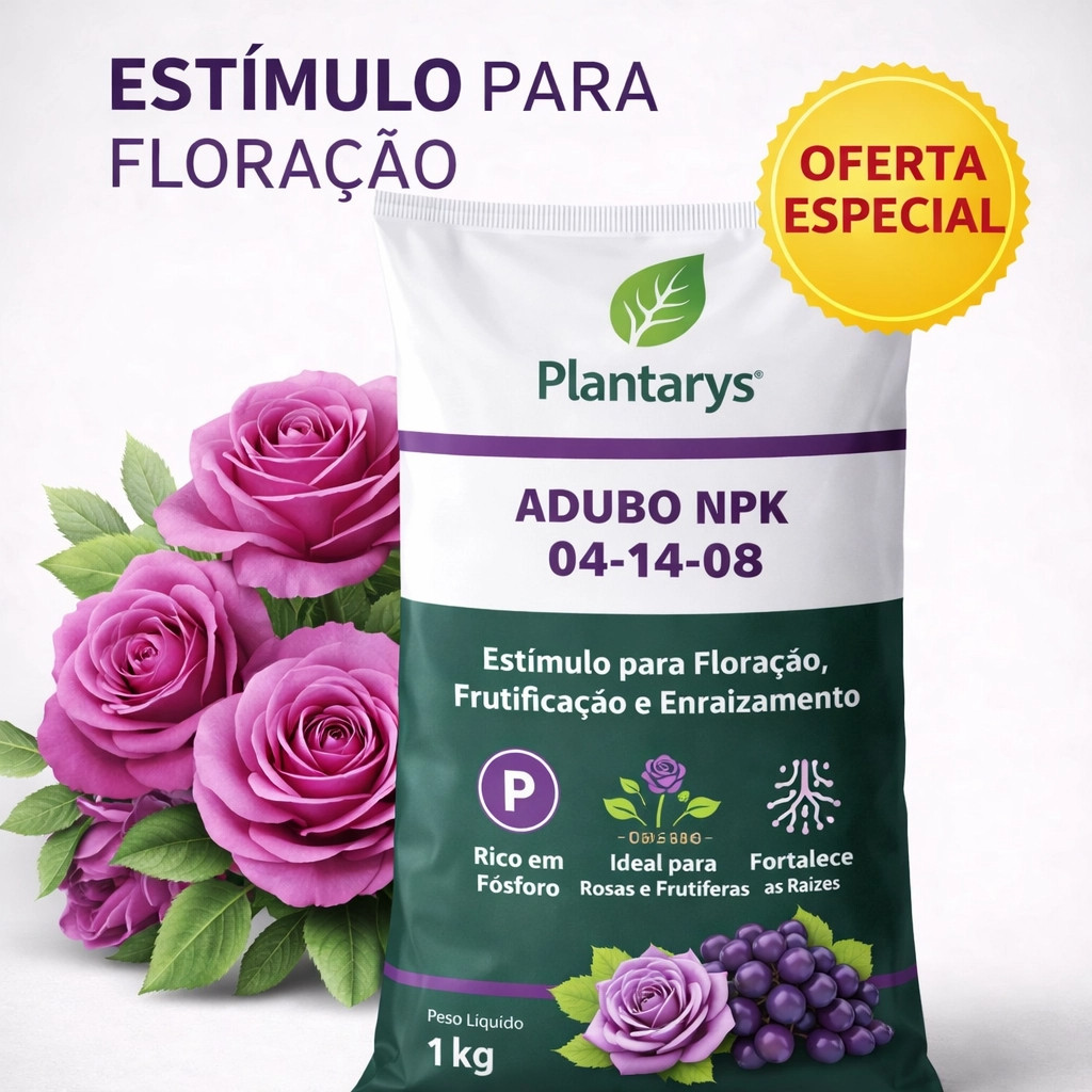 Adubo NPK 04-14-08 | Floração para Orquídeas e Plantas Ornamentais