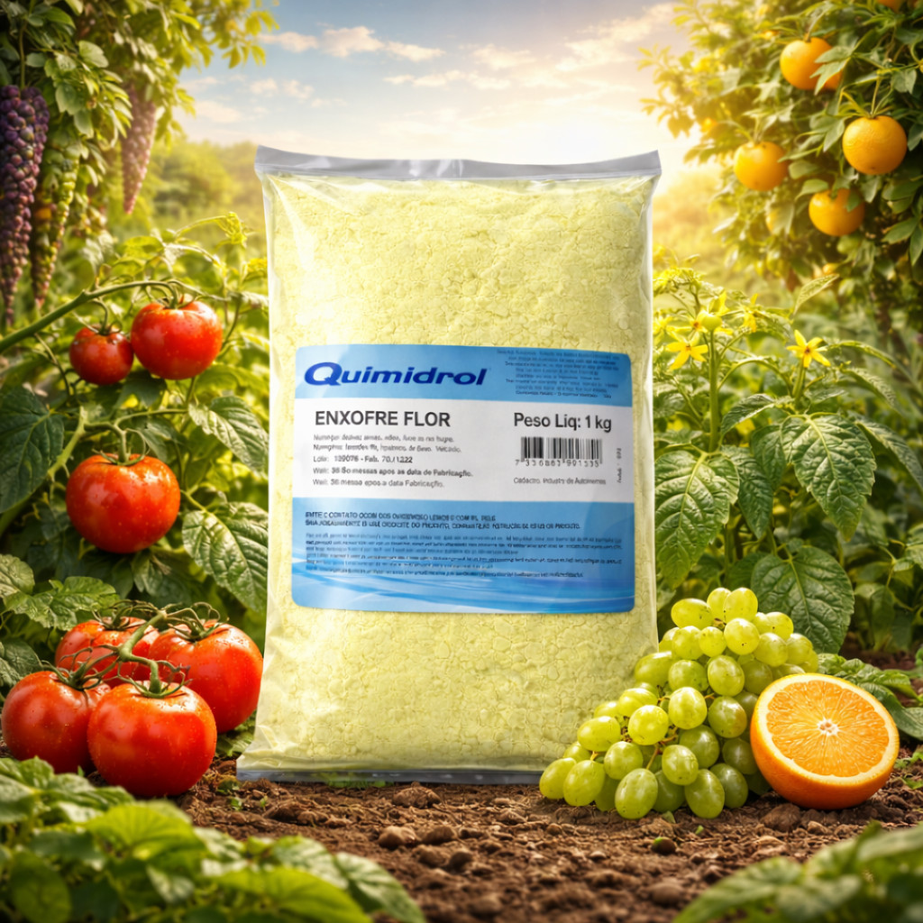 Enxofre Flor Amarelo Em Pó Agrícola Puro Quimidrol 99% Fertilizante
