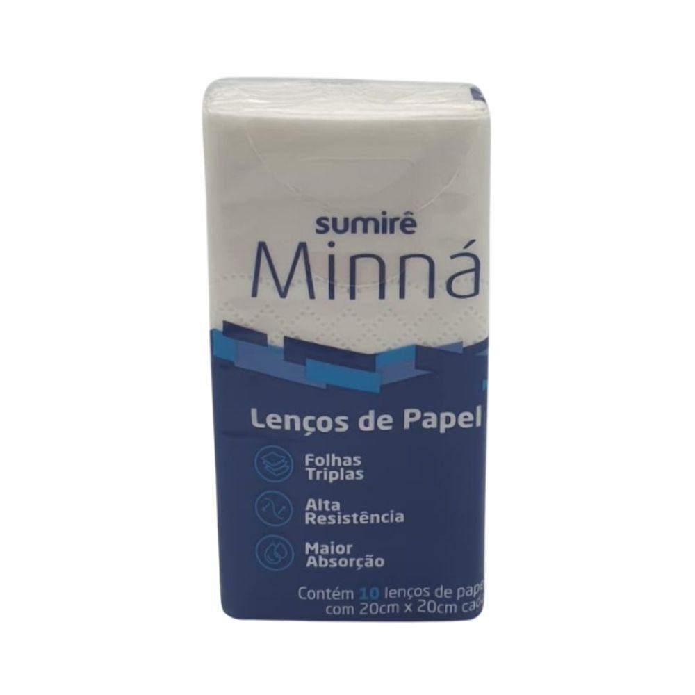 Lenço De Papel Minná C/10 em Oferta na Shopee