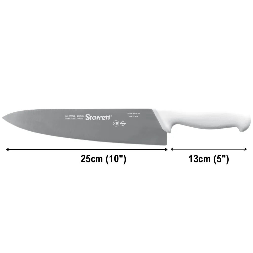 Detalhes do Faca para carne triangular larga 10' branca  - Starrett