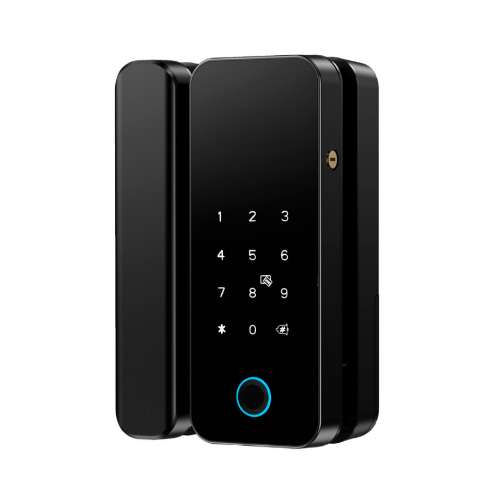 Fechadura Eletrônica WiFi com Impressão Digital Senha e App Porta de Vidro